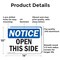 Signmission Open This Side, 14 in W x Rectangle, Aluminum OS-2PACK-NS-A-1014-L-17018 - alternate 8